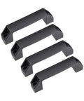 Plastic Pull Handles 115mm Hole Centers for Luggage and Mechanical Equipment 4 Pack Black Durable Hard Plastic Replacement Handles