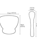 Dimensions of Heavy Duty Unpolished Granite Mortar And Pestle Set For Home Kitchen Grinds Guacamole Salsa Spices And Nuts Like A Pro