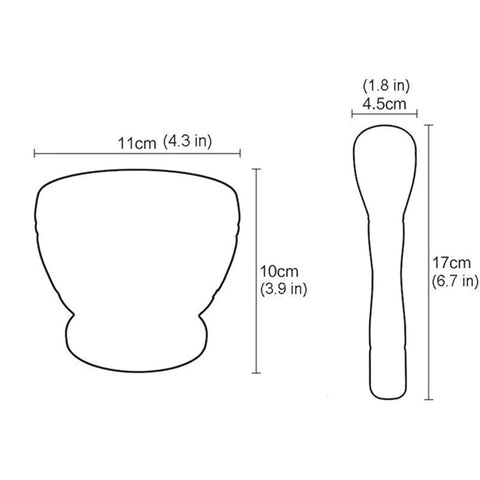 Dimensions of Heavy Duty Unpolished Granite Mortar And Pestle Set For Home Kitchen Grinds Guacamole Salsa Spices And Nuts Like A Pro
