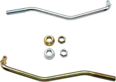 Deck Lift Link Kit For Lawn Mower Replacement Left Yellow And Right Silver Links With Pivot Bearings And Locknuts front view