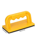 Rock Solid Woodworking Push Block Set With Heavy Duty Non Slip Handles designed for table saws, 70mm x 150mm, durable yellow ABS.