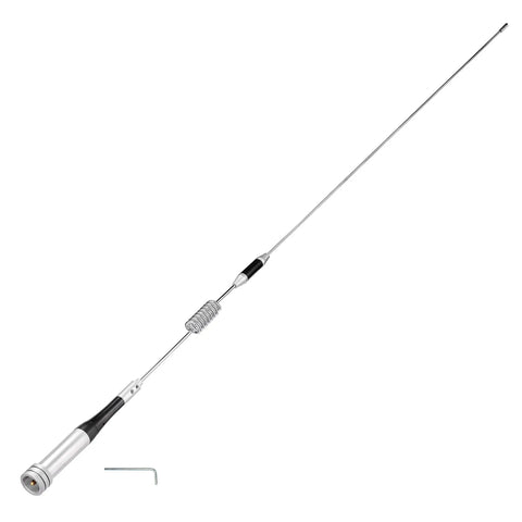 Beefed-Up Dual Band Ham Radio Car Antenna For 136-174MHz And 400-470MHz, 50W Max, 29.5 Inch Long, 3.5dBi VHF Gain And 6dBi UHF Gain PL259