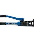 Side view of Hydraulic Cable Lug Crimper TH0005 V2.0 11 Ton Crimp Tool Kit For 10 AWG To 600 MCM Wires with blue handle.