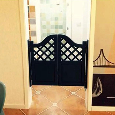 Black cafe saloon doors with two pairs 3 inch double action spring door hinges set for stainless steel self closing