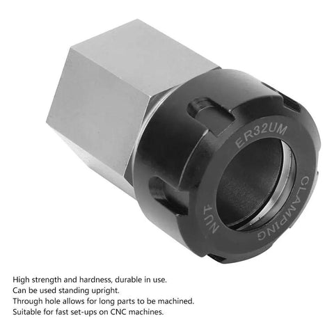 ER32 Collet Block for Lathe and CNC Engraving Machines, Chuck Collet Holder with Hex Block, Built To Last Hardened Tool Steel Construction