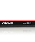 Amaran MC RGBWW mini on camera light with 3200K to 6500K CCT CRI TLCI 96 HSI color control front view showing display screen