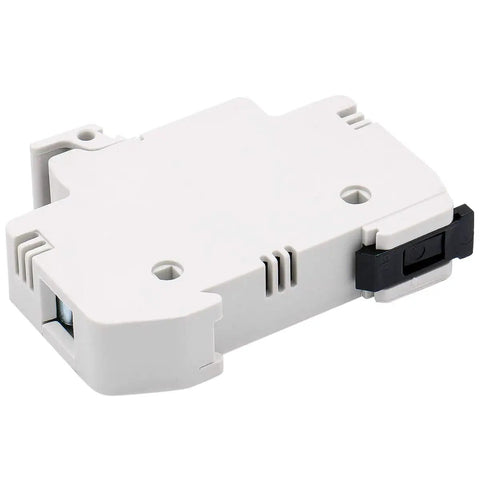 5-Pack Solar PV DIN Rail Fuse Holder 1 Pole 30A 1000VDC And 32A 690VAC High-Voltage Rated RT18-32 white rectangular unit