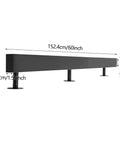 Kick Ass Heavy Duty Wall Mount Handrail In Matte Black Stainless Steel With Non Slip Grip For Modern Indoor Stairs, 60 inch length.