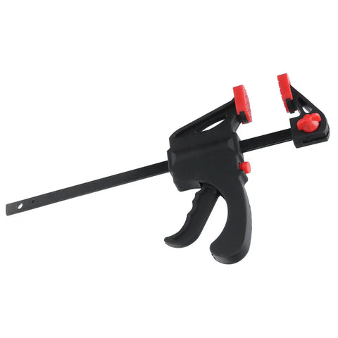 Heavy Duty Pipe Clamp For Woodworking With One Handed Trigger Quick Release And High Hardness Resin And A3 Steel Construction side view