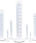 Various size graduated cylinders including 10ml Plastic Graduated Cylinder With 0.2ml Increments Printed Blue Graduations Single Metric Scale Polypropylene Lab Cylinder For Pro Grade Precision Roll Proof Easy To Read And Durable Plastic