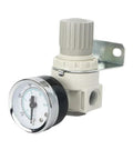 1/4 BSP Pneumatic Pressure Regulator Valve For Air Compressor, Compatible With AR1500 AR2000 Units, Grey Compact Body, Precise Knob Adjustment