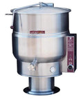 Straight Up Workhorse Electric Stationary Kettle With Forty Gallon Capacity And Two Thirds Jacket Thermostatic Controls, stainless steel, commercial use.