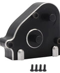 Beefy One Twelfth Scale RC Car Metal Transmission Gearbox Transfer Case Upgrade for Tough Rigs Durable, Precision Machined RC Accessories for Easy Install and Enhanced Performance, black metal gearbox with screws