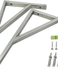 Heavy Duty Stainless Steel Corner Wall Bracket Thickened Triangular Support Frame L Shaped Shelf Holder Rust Proof Brushed Finish with hardware