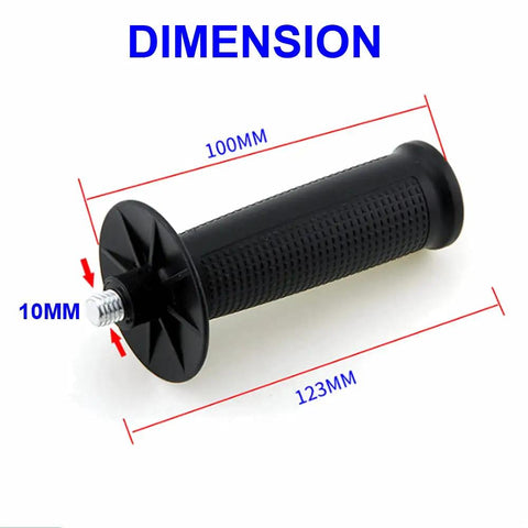 10mm Threaded Auxiliary Side Handle For Angle Grinders Fits 100 Models And Most Brands Non OEM Black Durable Plastic And Metal Grip With Non Slip Comfort