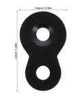 Heavy Duty Iron Table Top Fasteners With Screws, Dual Hole Design Joining Plates For Wall Mount Frames And Picture Frames, Easy Installation, Universal Fit, Black Finish, 30 Pieces showing dimensions