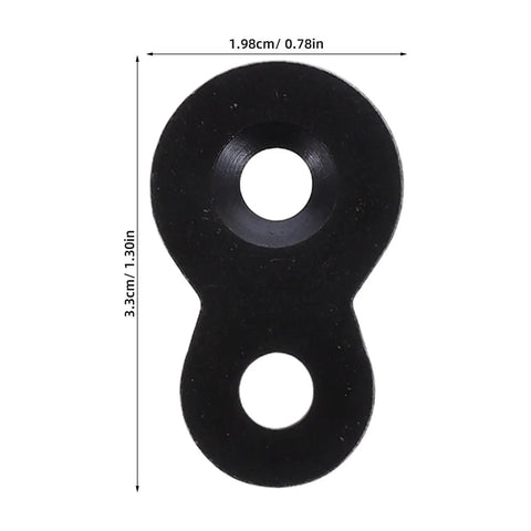 Heavy Duty Iron Table Top Fasteners With Screws, Dual Hole Design Joining Plates For Wall Mount Frames And Picture Frames, Easy Installation, Universal Fit, Black Finish, 30 Pieces showing dimensions