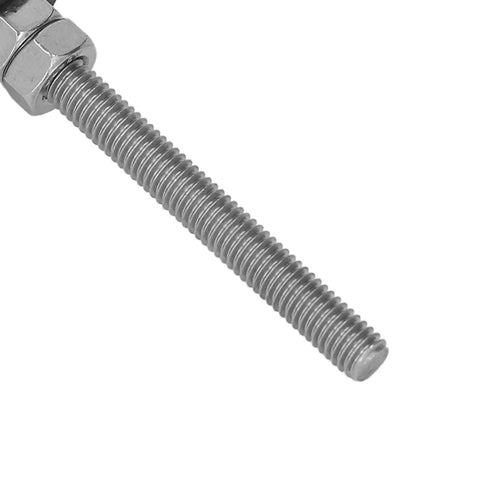 Close-up of threaded metal rod for Two Pack M6 Thread Leveling Feet With Nylon Rubber Base Foot Pads For Machines Tools