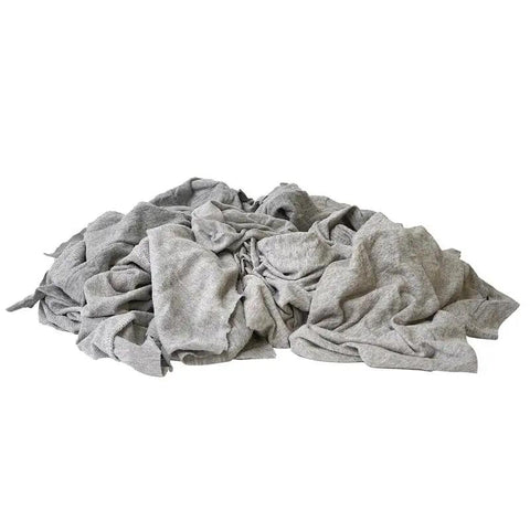 Bulk Recycled Gray T Shirt Rags 50 Lb Bag Cotton Cleaning Cloths for Garage Paint Dust Oil Wood Multi Surface Wiping