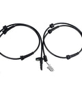 Heavy Duty Front ABS Wheel Speed Sensor Pair Left Right Drop In Swap Fits Nissan Altima Maxima 2007 To 2014 with black wires.