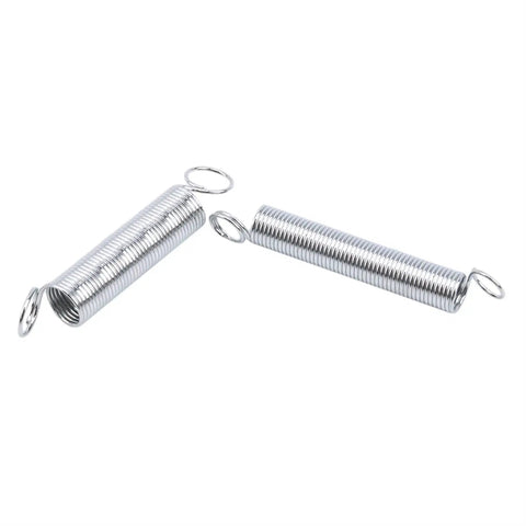 Pair of steel springs from 200 Piece Extension And Compression Spring Kit For Repairs Beefed Up Coil Tension Springs Set With Uniform Pitch