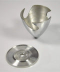 Machined CNC Aluminum Spinner For RC Airplane 3.5 Inch 89mm 3 Blade Propeller Hub Silver Finish with separate components