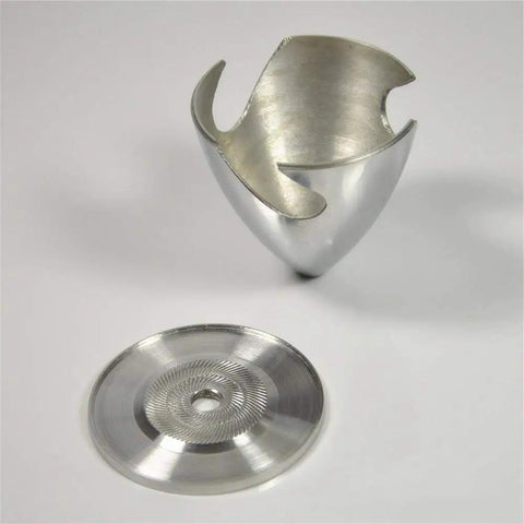 Machined CNC Aluminum Spinner For RC Airplane 3.5 Inch 89mm 3 Blade Propeller Hub Silver Finish with separate components