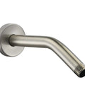 8 Inch Anti Leakage Ceiling Wall Shower Arm With Flange In Brushed Nickel Finish, Solid Brass Construction, Heavy Duty Bend Arm