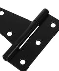 Beefy Heavy Duty Extended T Shape Door Hinges With Slotted Bearing For Door Repair And Home Use Black Iron Construction 4 Inch