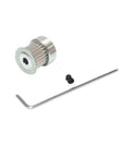 Heavy Duty Htd 3M Timing Pulley With 15 Teeth And Flexible Bore Options For 15Mm Wide Belts with an Allen wrench and screw.