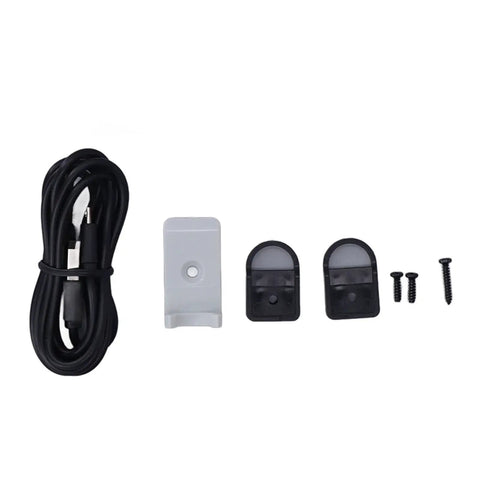 Digital Decibel Meter With Large LCD Display For Home Office And Workshop 30 To 130 dB Sound Level Reader Wall Mounted Or Hanging Noise Meter With Alarm Temperature And Humidity Readout Adjustable Brightness TA654B mounting kit with cable, bracket, clips and screws