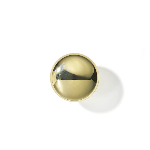 10 Pack Round Polished Brass Cabinet Knobs Smooth Zinc Drawer Handles For Kitchen Cupboard Furniture Hardware Top Shelf Slick Design With Included Mounting Screws For Fresh DIY Home Upgrade. Round brass knob top view.