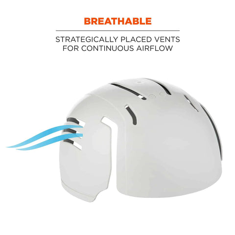 Skullerz 8945 Universal Bump Cap Gray with vents for airflow, flexible two-way design, lightweight polypropylene for head protection