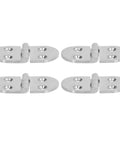 Straight Up Tough Thickened Oval Door Hinges Built From Rust Proof Stainless Steel With A Crisp Mirror Shine set of four hinges