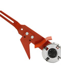 Knockout Chainsaw Mill Attachment And Log Debarker Peeler featuring a sharp blade assembly for milling wood with adjustable depth gauge.