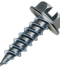 Number 6 X 3 8 Hex Washer Head Slotted Sheet Metal Screw for HVAC duct fasteners, showing slotted drive and screws design.