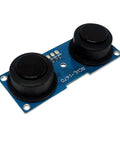 Waterproof Ultrasonic Ranging Module With Split Transceiver For Outdoor Robo Projects And Battery Apps Delivers 13 Feet Range Ultra Low Standby Power Built For Wet Harsh Environments And Reliable Obstacle Avoidance, front view