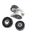Must Have Serpentine Belt Tensioner Idler Pulley And Timing Kit For Your BMW 328i 525i X5 Z4 Replaces 11281427252 VKM38004 To Keep Your Beast Running Smooth Like Butter. BMW serpentine belt tensioner and two black idler pulleys