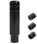 Beefy Aluminum Shift Knob Featuring Wicked Carbon Fiber Style For Manual And Automatic Sticks With M8 M10 M12 Screw On Adapters.