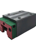 Rock Solid Metal Linear Motion Guide Slider CGH35HA carriage block with green and red components for CNC machines and 3D printers.