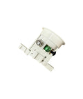 Compact 120Volt 15Amp Wall Outlet Set Tamper Resistant Self Contained Electrical Receptacle in white showing terminals.