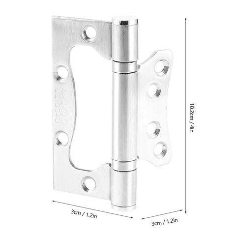 Stainless Steel Silent Hinge For Home Wood Doors No Slotting Needed Easy Install Heavy Duty Load Bearing For Furniture Hardware Fitting 10.2 Cm Rust Resistant Built To Last, detailed view.