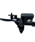 Left Hand Hydraulic Brake Lever Master Cylinder for Mini Bike ATV Quad Dirt Bikes, Seven Eighths Inch, black metal side view