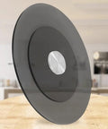 Big Ol Black Lazy Susan Turntable for Dining Tables Swivel Serving Tray, Tempered Glass, 60cm to 120cm, Smooth Easy Clean