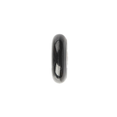 Side view of a black wheel from 72mm Inline Skate Wheel Set with SG5 Bearings and Spacers, 80A Fitness Wheels for Unisex Adults.