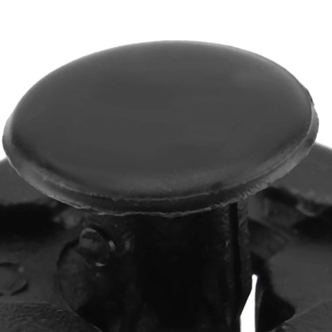 Easy Push In Bumper Trim Clips Kit Rust Proof Plastic Fasteners For Interior Bumper Trim Replacements Fits Versa Xterra Liner 20Pcs 50Pcs 100Pcs 200Pcs Two Hundred Packs black plastic push-in clip close-up