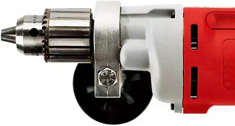 Heavy Duty Corded Power Drill With Beast Mode 8 Amp Motor featuring keyed chuck and rotating side handle for versatile use.