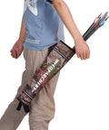 Person wearing Camouflage Arrow Quiver Backpack For Adults, Large Capacity Hip Quiver Holder, demonstrating practical use.