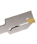 Heavy Duty Nickel Plated Right Hand Indexable Lathe Parting Grooving Holder With GTN 2 QC1402 Carbide Inserts and cut-off tool