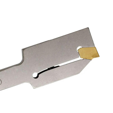 Heavy Duty Nickel Plated Right Hand Indexable Lathe Parting Grooving Holder With GTN 2 QC1402 Carbide Inserts and cut-off tool